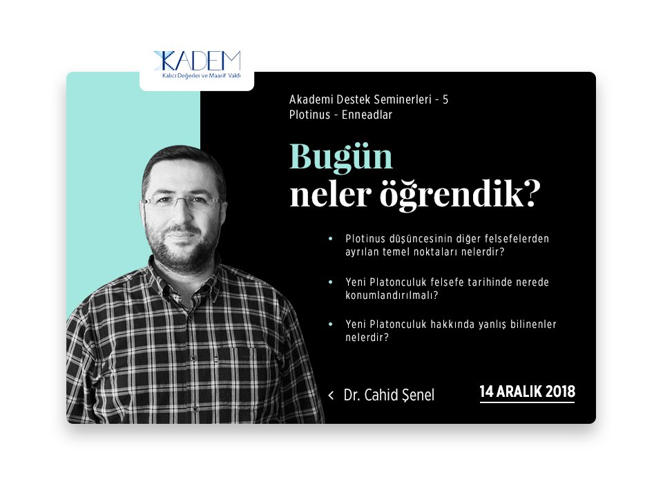Destek Seminerleri-5 Plotinus ve Enneadlar